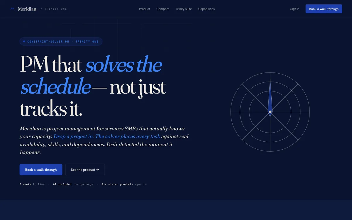 Trinity Meridian interface