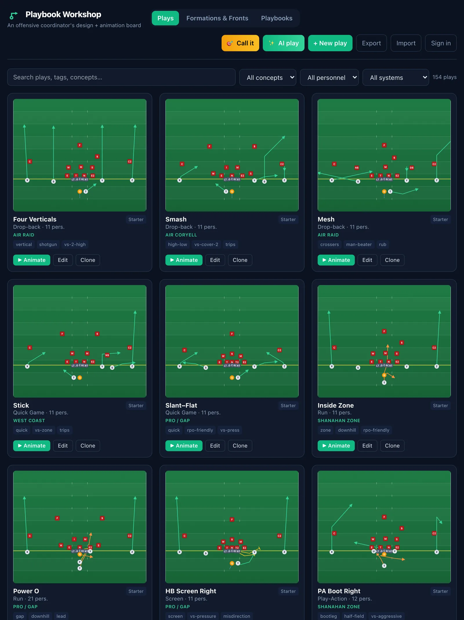 Playbook Workshop screen 2